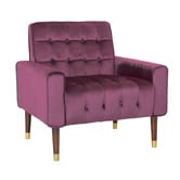 Furniture Market Bartos Button-Tufted Velvet Armchair