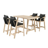 Vibrant Living 4 Seater Aria Bar Table &amp; Chair Set