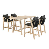 Vibrant Living 4 Seater Aria Bar Table &amp; Chair Set