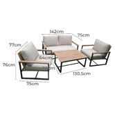 Vibrant Living 4 Seater Astra Outdoor Lounge Set