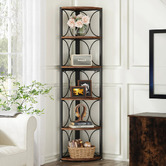 Vibrant Living Suri 5 Tier Corner Shelving Unit