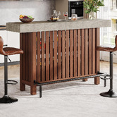Vibrant Living Sutton Bar Table with Shelves