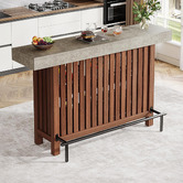 Vibrant Living Sutton Bar Table with Shelves