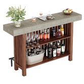 Vibrant Living Sutton Bar Table with Shelves