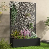 Vibrant Living Cypress Steel Trellis Planter