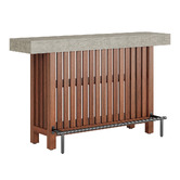 Vibrant Living Sutton Bar Table with Shelves