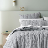 Bianca Silver Langston Cotton-Blend Comforter Set