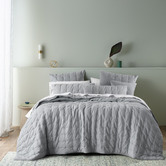 Bianca Silver Langston Cotton-Blend Comforter Set