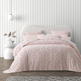 Bianca Blush Ella Cotton Chenille Bedspread Set