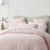 Bianca Blush Ella Cotton Chenille Bedspread Set