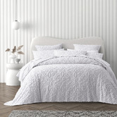 Bianca White Ella Cotton Chenille Bedspread Set