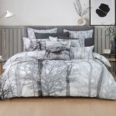 Bianca Grey Myrtleford Cotton Sateen Quilt Cover Set