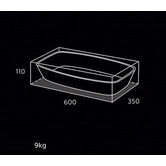 Agnella Bathroom Moda Above Counter Stone Basin 600mm x 350mm x 110mm