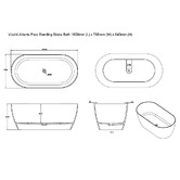 Agnella Bathroom Alberta Stone Free Standing Bath