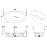 Agnella Bathroom Alberta Stone Free Standing Bath