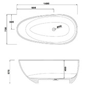 Agnella Bathroom Luciana Stone Free Standing Bath