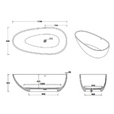 Agnella Bathroom Luciana Stone Free Standing Bath