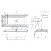 Agnella Bathroom Catania Acrylic Gloss Bath Tub
