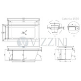 Agnella Bathroom Catania Acrylic Gloss Bath Tub
