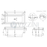 Agnella Bathroom Catania Acrylic Gloss Bath Tub