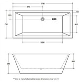 Agnella Bathroom Carlton Free Standing Bath