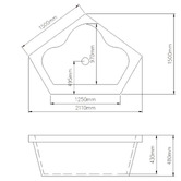 Agnella Bathroom Clove Free Standing Corner Bath
