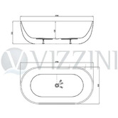 Agnella Bathroom Amalfi Free Standing Acrylic Bath