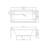 Agnella Bathroom Rubic 1670mm Free Standing Shower Bath