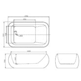 Agnella Bathroom Premium Double Deluxe 1790mm Spa Bath