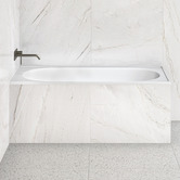 Agnella Bathroom Nella Steel Bath With Porcelain Coating &amp; Anti Slip Texture
