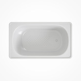 Agnella Bathroom Nella Steel Bath With Porcelain Coating &amp; Anti Slip Texture