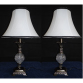 Palatial Designs 49cm Florence Table Lamp With Black Rim