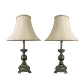 Palatial Designs 49cm Orbis Bronze Bell Table Lamps