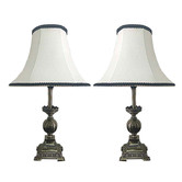 Palatial Designs 49cm Orbis Bronze Bell Table Lamps
