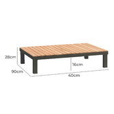 Indosoul Drift Teak-Top Outdoor Coffee Table