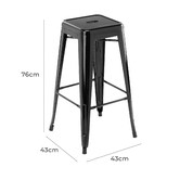 Milan Direct 76cm Tolix Replica Barstools