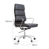 Milan Direct Eames Premium Replica High Back Soft Pad Management Office Chair
