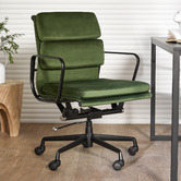 Milan Direct Eames Replica Soft Pad Velvet Office Chair