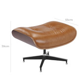 Milan Direct Eames Premium Replica Leather Lounge Chair &amp; Ottoman