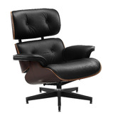 Milan Direct Eames Premium Replica Leather Lounge Chair &amp; Ottoman