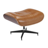 Milan Direct Eames Premium Replica Leather Lounge Chair &amp; Ottoman