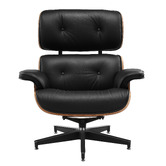 Milan Direct Eames Premium Replica Leather Lounge Chair &amp; Ottoman