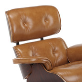 Milan Direct Eames Premium Replica Leather Lounge Chair &amp; Ottoman