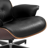 Milan Direct Eames Premium Replica Leather Lounge Chair &amp; Ottoman