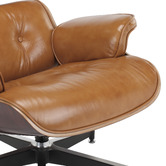 Milan Direct Eames Premium Replica Leather Lounge Chair &amp; Ottoman