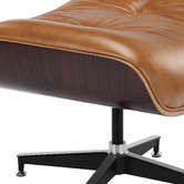 Milan Direct Eames Premium Replica Leather Lounge Chair &amp; Ottoman