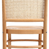 Milan Direct Hoffmann Replica Beech Wood &amp; Rattan Dining Side Chairs