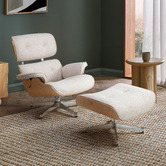 Milan Direct Eames Premium Replica Lounge Chair &amp; Ottoman