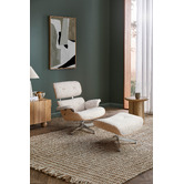 Milan Direct Eames Premium Replica Lounge Chair &amp; Ottoman