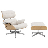 Milan Direct Eames Premium Replica Lounge Chair &amp; Ottoman